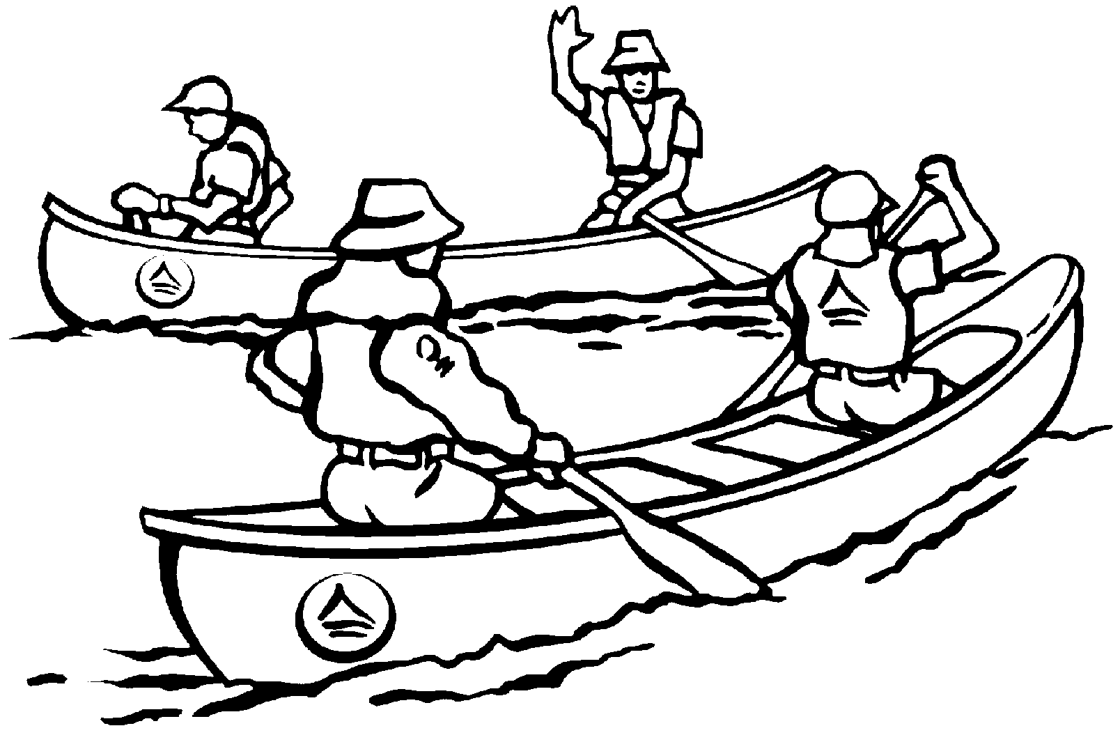 camper in canoe coloring pages - photo #30